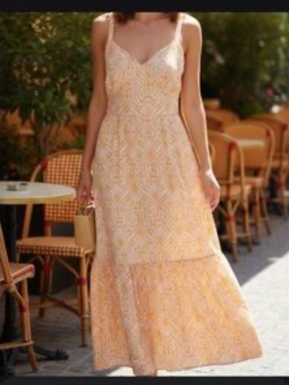 LOFT Eyelet Tiered Maxi Dress NWOT